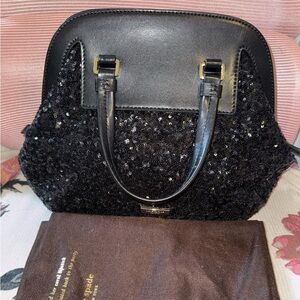 Kate Spade Elegant Black Sequin Handbag